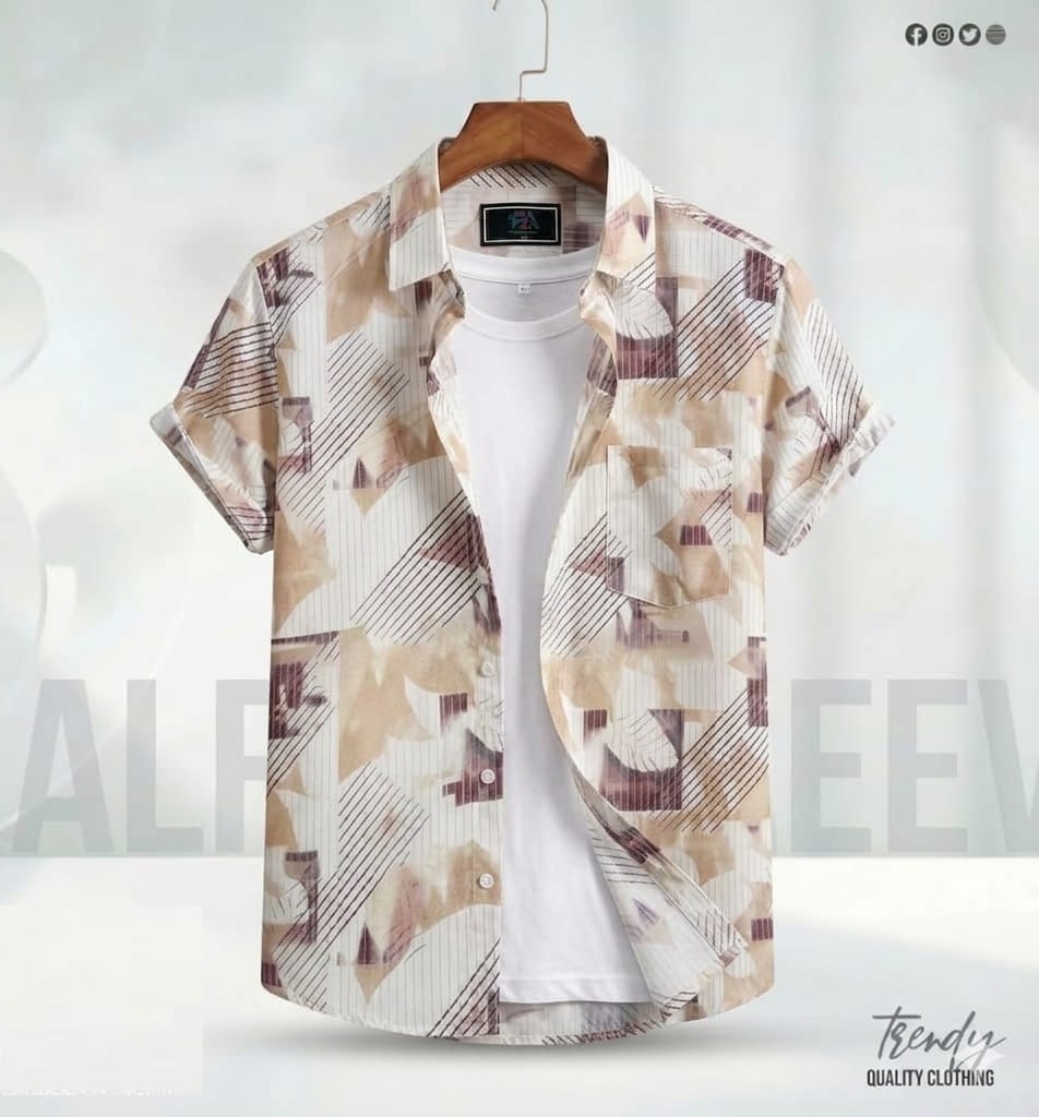 Digital Printed Premium Half Sleeve Shirt