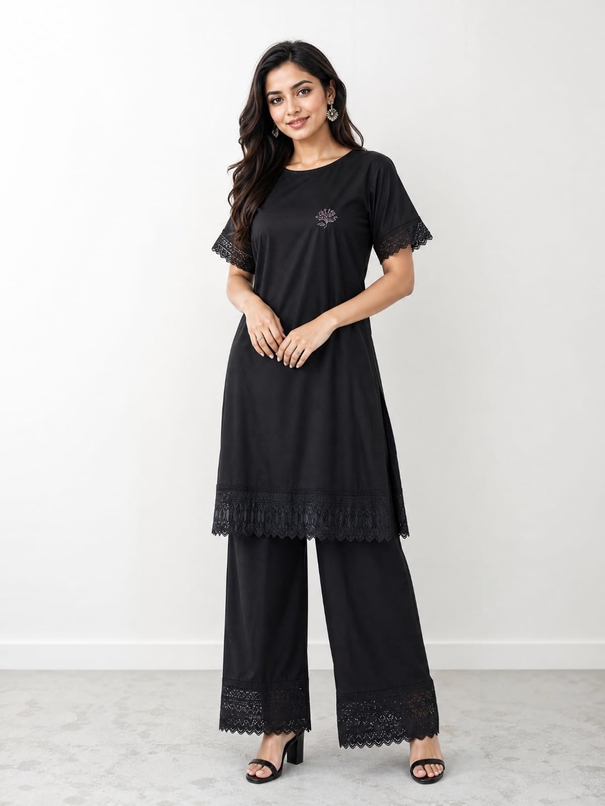 Ladies Long Tshirt and Pant Set