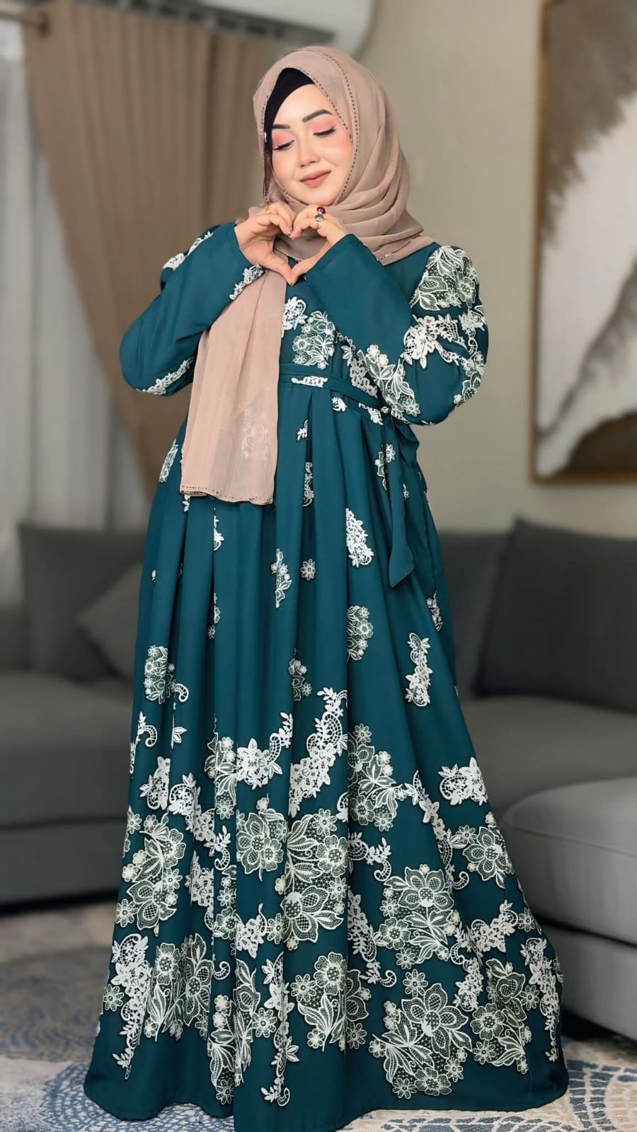 Alpona Print Gown Borka (Only Borka)