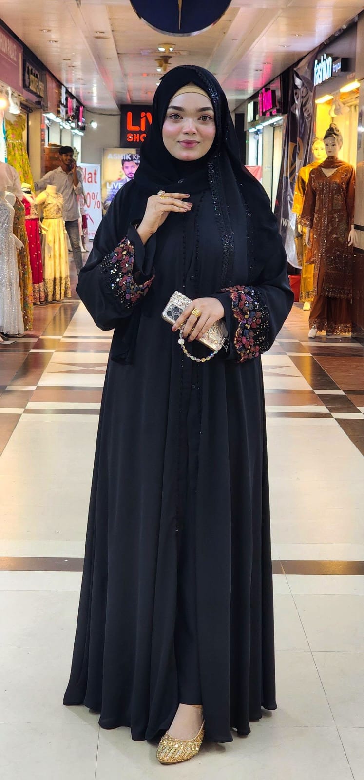 Dubai Cherry Borka with Hijab