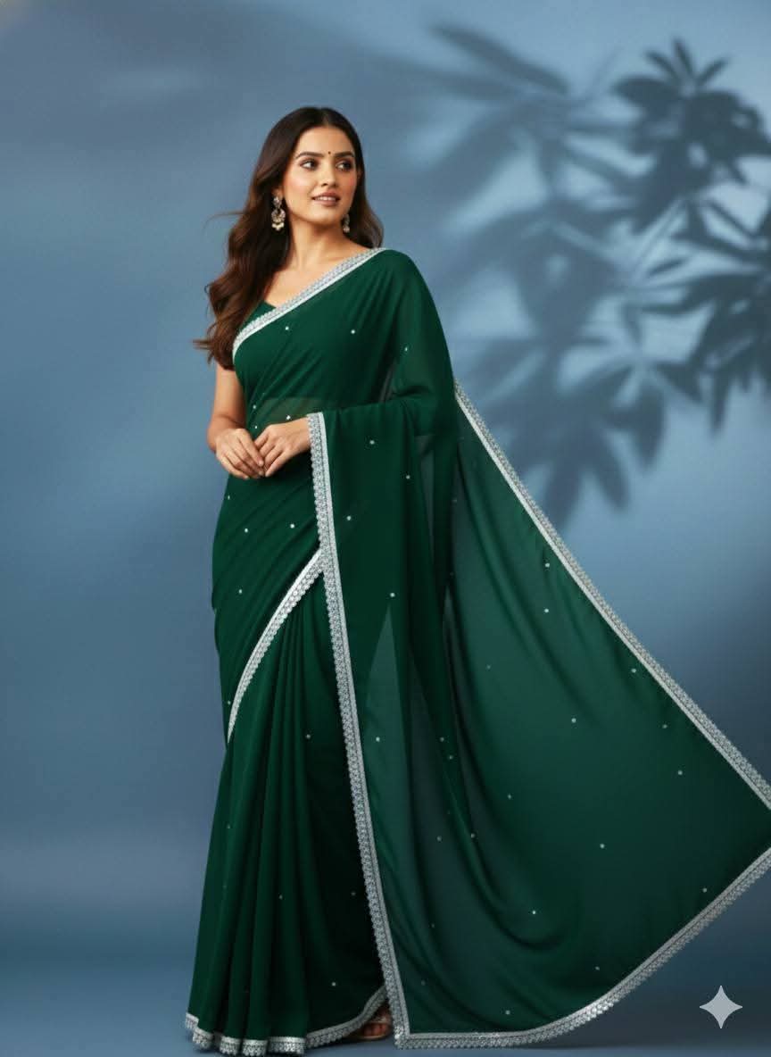 জর্জেট শাড়ী – ব্লাউজ পিসসহ